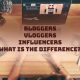 Blogger influencer vlogger