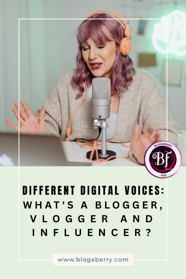 DIFFERENT DIGITAL VOICES: WHAT'S A BLOGGER, VLOGGER  AND INFLUENCER?
