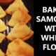 baked samosa with wheat flour