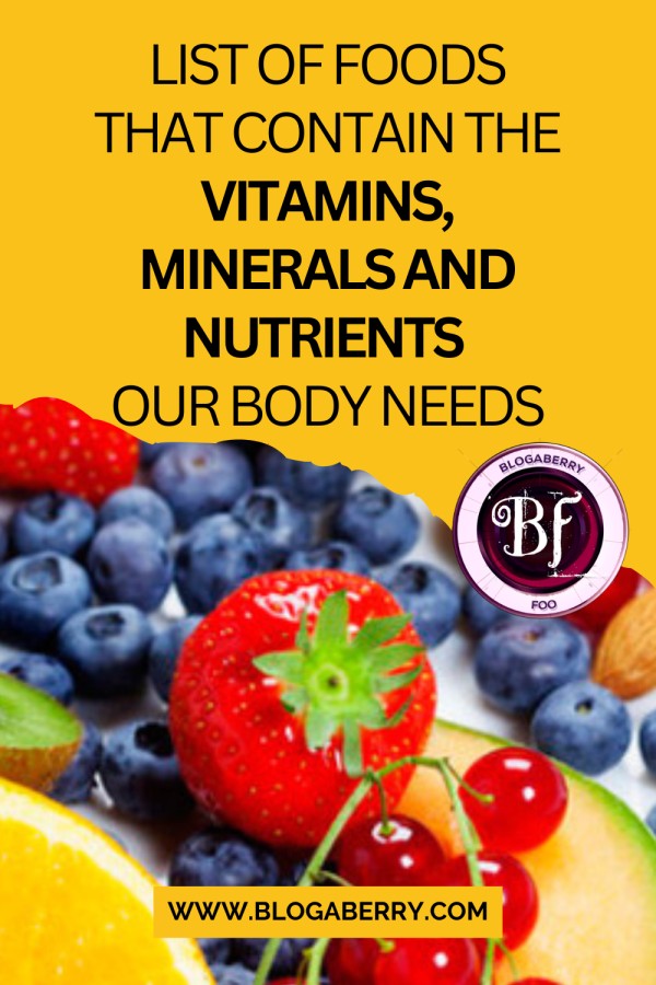 vitamins, minerals, nutrients